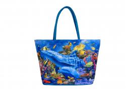 Сумка пляжная "Дельфины" (57х38х22см)  шт/упак У-2416 - фото 2